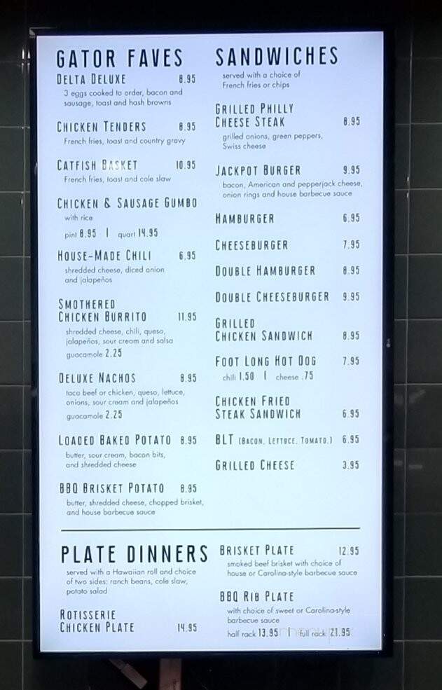 Gator Grill - Vinton, LA menu_pic