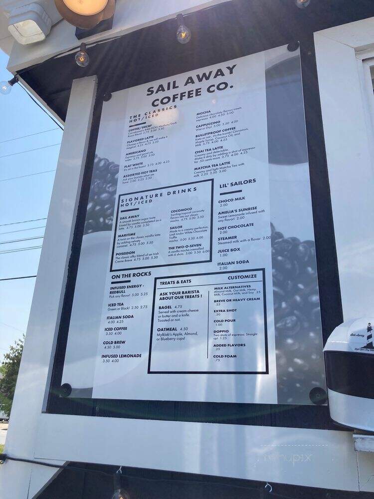 Sail Away Coffee - Bridgton, ME menu_pic