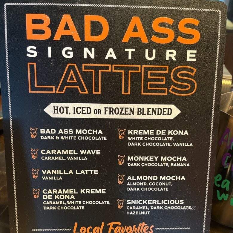Bad Ass Coffee of Hawaii - White House, TN menu_pic