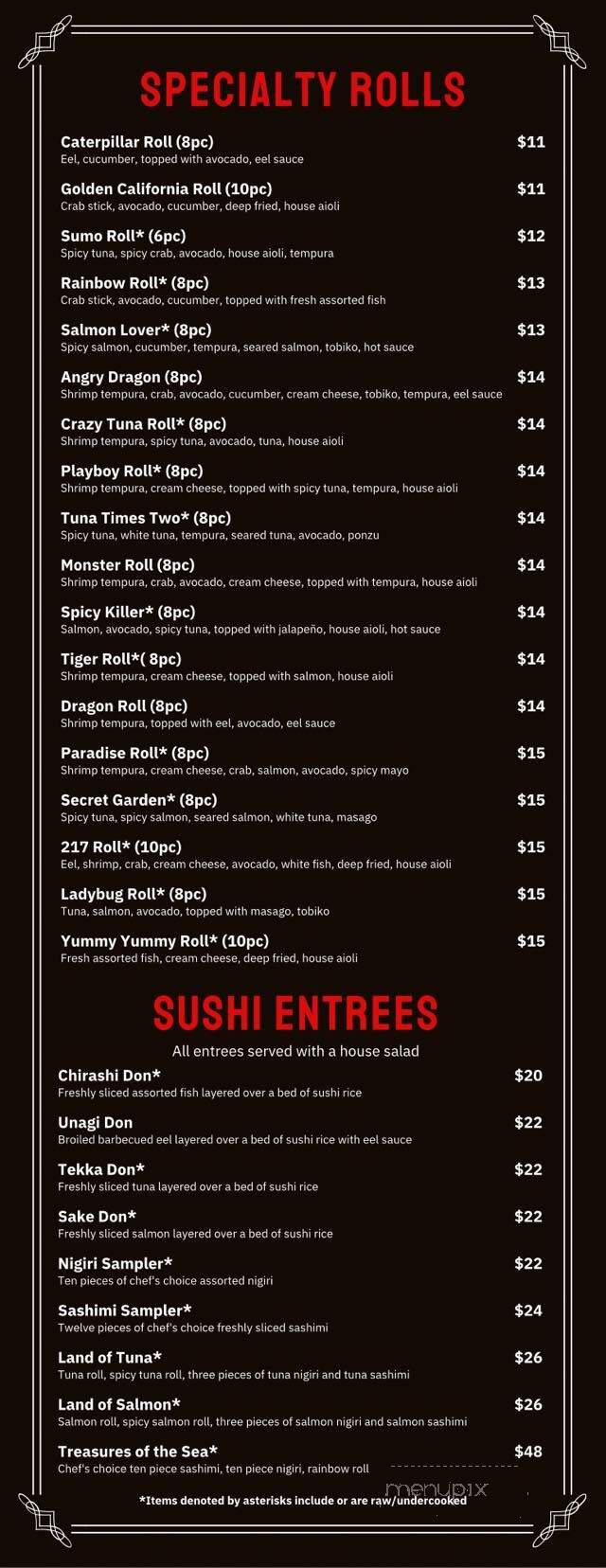 Empire Korean Steakhouse and Bar - Springfield, IL menu_pic
