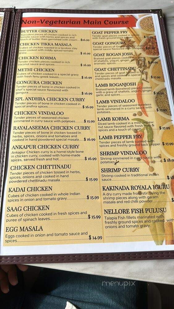 Persis Indian Grill - Lake Mary, FL menu_pic