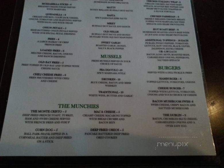 JD McGillicuddy's - Essington, PA menu_pic