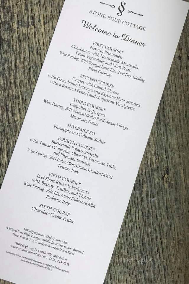 Stone Soup Cottage - Cottleville, MO menu_pic