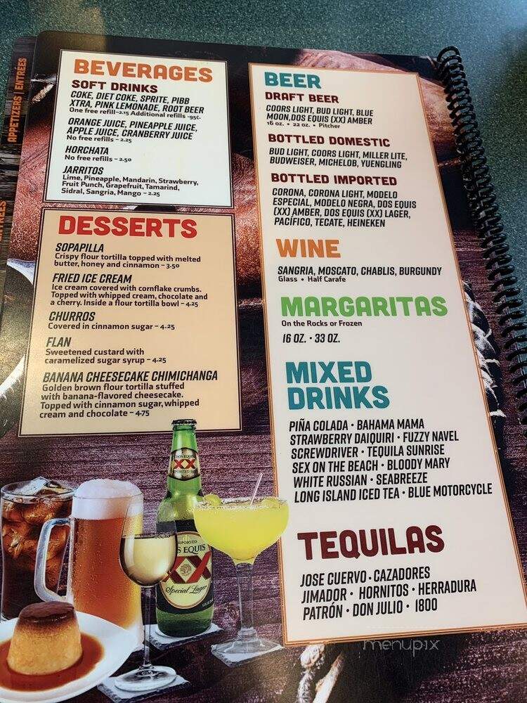 El Charro - Bridgewater, VA menu_pic