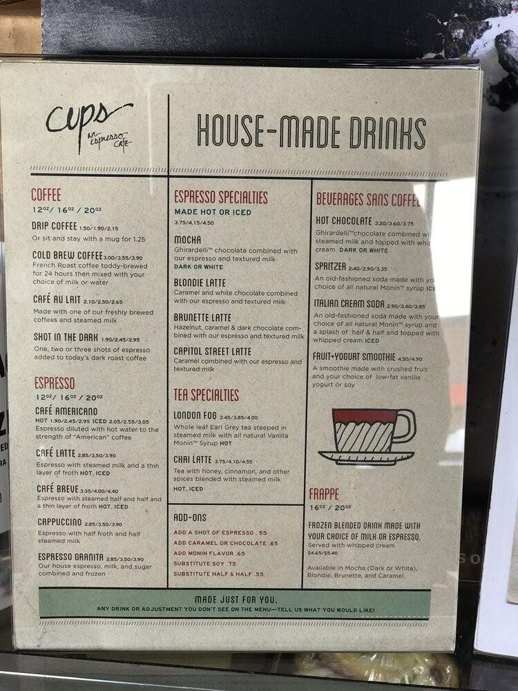 Cups Espresso Cafe - Madison, MS menu_pic