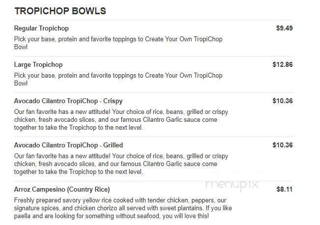 Pollo Tropical - Greenacres, FL menu_pic