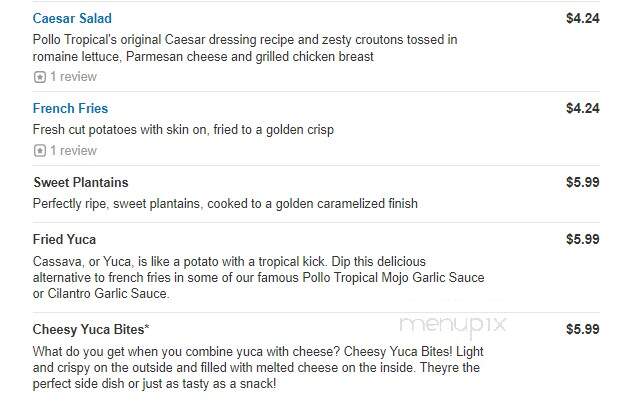 Pollo Tropical - Greenacres, FL menu_pic