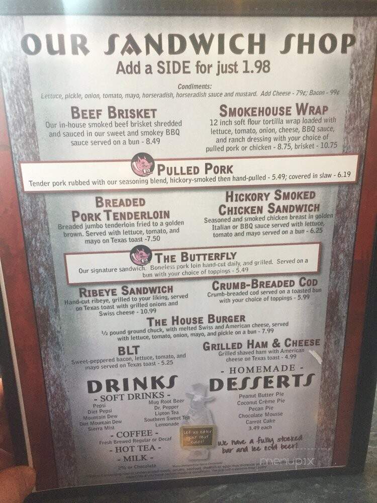 Werner's Smoke House Bar B Que - Jeffersonville, OH menu_pic