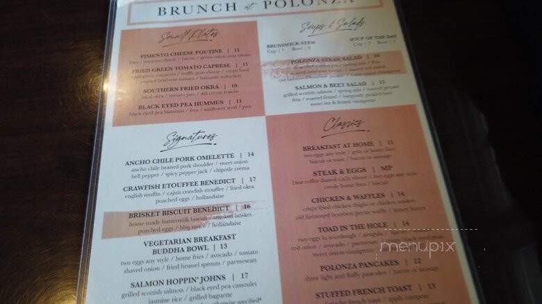 Polonza Bistro - Pensacola, FL menu_pic