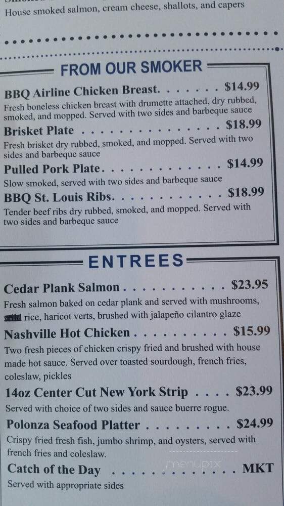 Polonza Bistro - Pensacola, FL menu_pic
