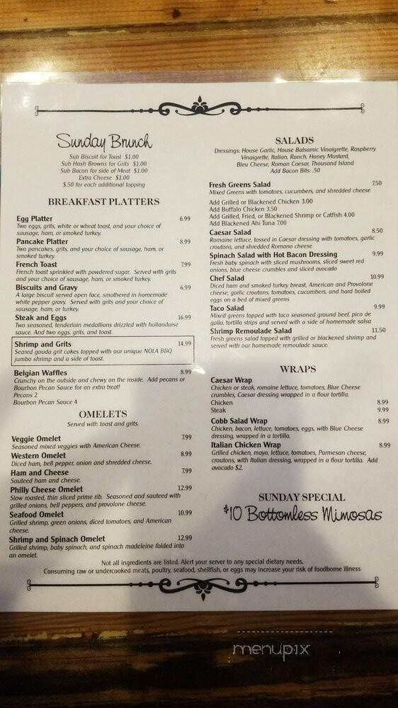Court Street Cafe - Port Allen, LA menu_pic