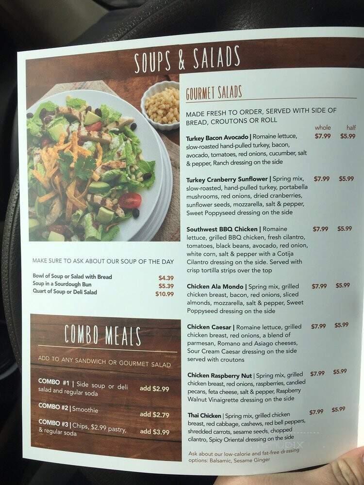 Kneaders Bakery Cafe - Meridian, ID menu_pic