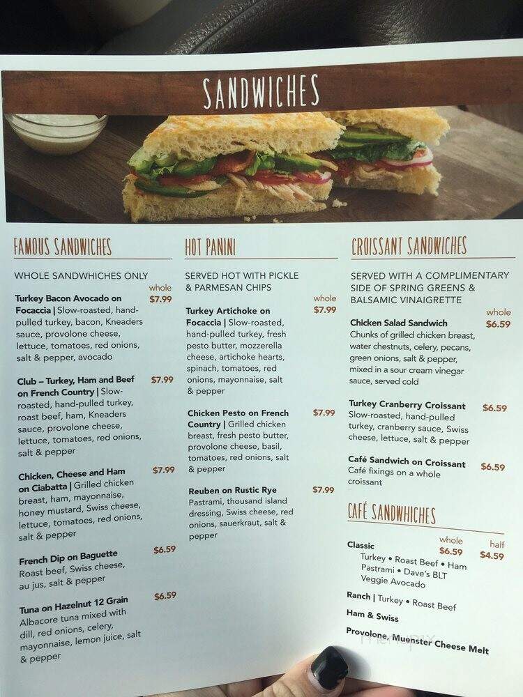 Kneaders Bakery Cafe - Meridian, ID menu_pic