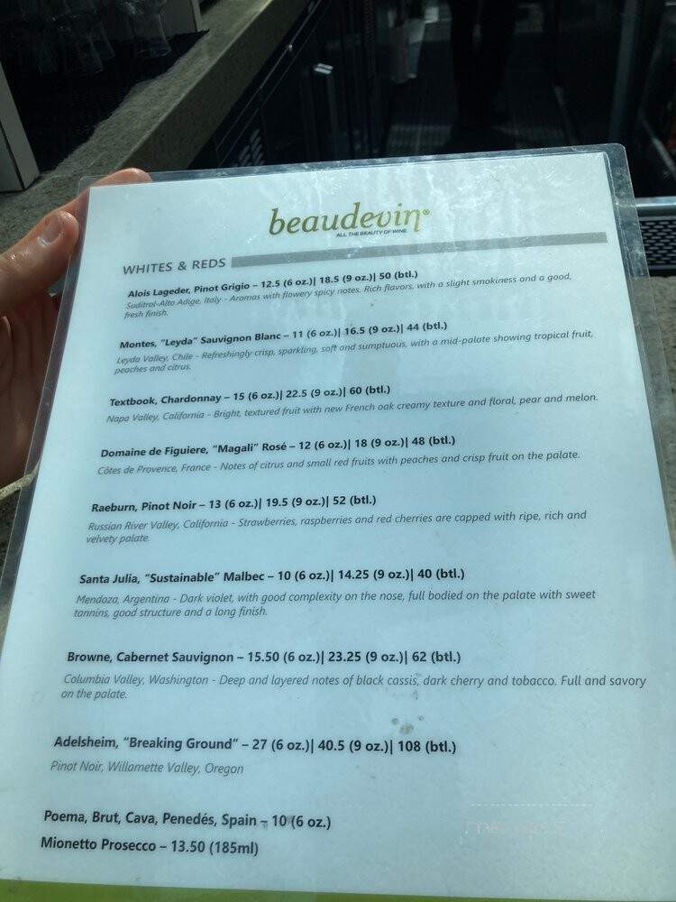 Beaudevin - Chicago, IL menu_pic