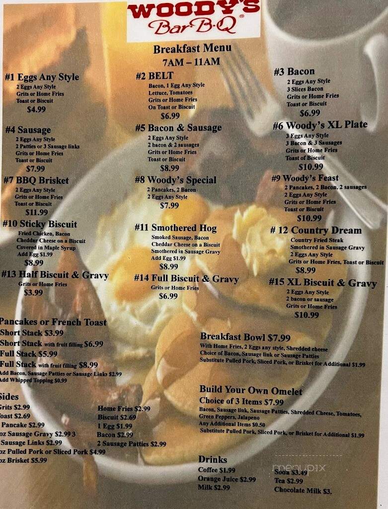 Woody's Bar-B-Que - Palatka, FL menu_pic