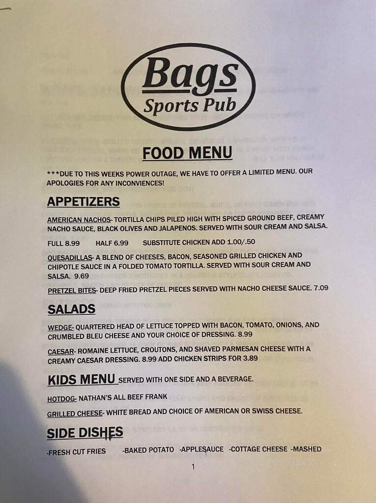 Bags Sports Pub - Millersburg, OH