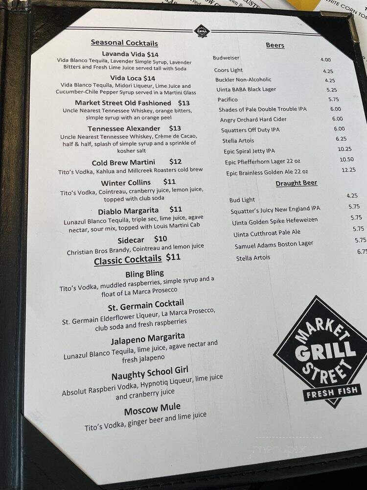 Market Street Grill - Salt Lake City, UT menu_pic