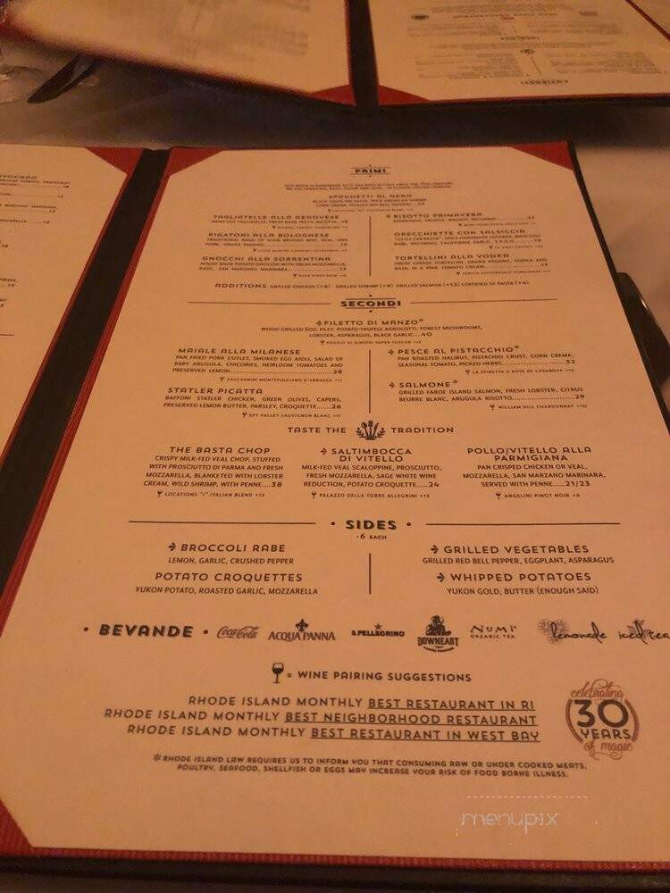 Basta - Cranston, RI menu_pic