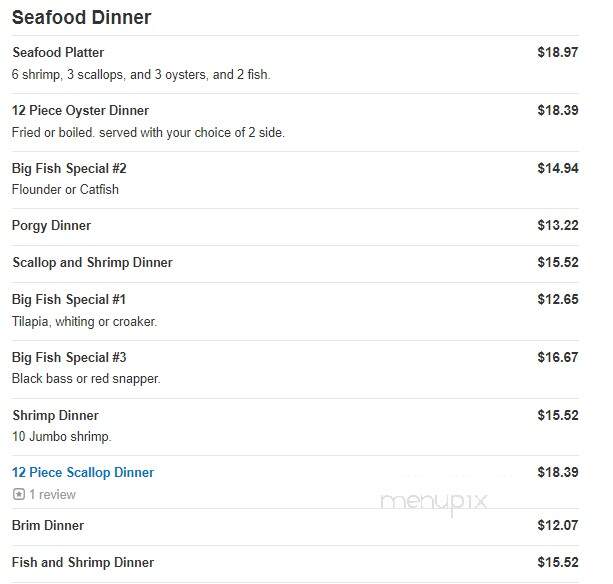Blythewood Seafood Emporium & BBQ Haven - Columbia, SC menu_pic