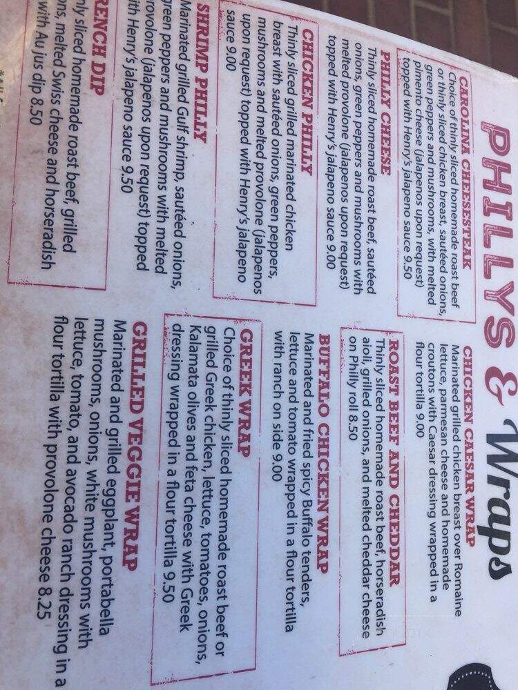 Henry's Northeast - Columbia, SC menu_pic