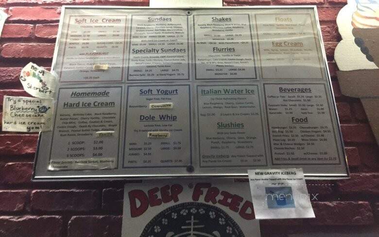 Gravity Ice Cream - Honesdale, PA menu_pic