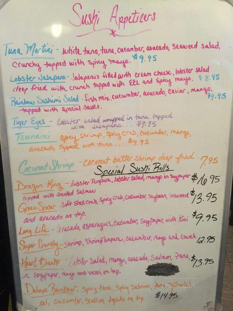 Uma Japanese Hibachi & Sushi Bar - Saint Clair, PA menu_pic