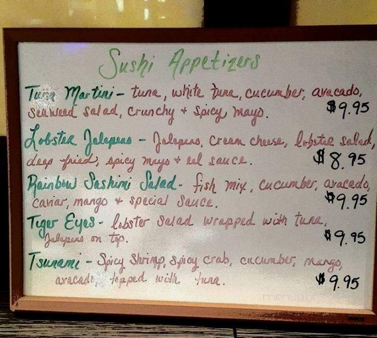 Uma Japanese Hibachi & Sushi Bar - Saint Clair, PA menu_pic