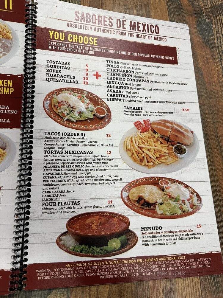 Sabor a Mexico Mexican Restaurant - Fayetteville, GA menu_pic
