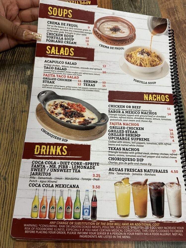 Sabor a Mexico Mexican Restaurant - Fayetteville, GA menu_pic
