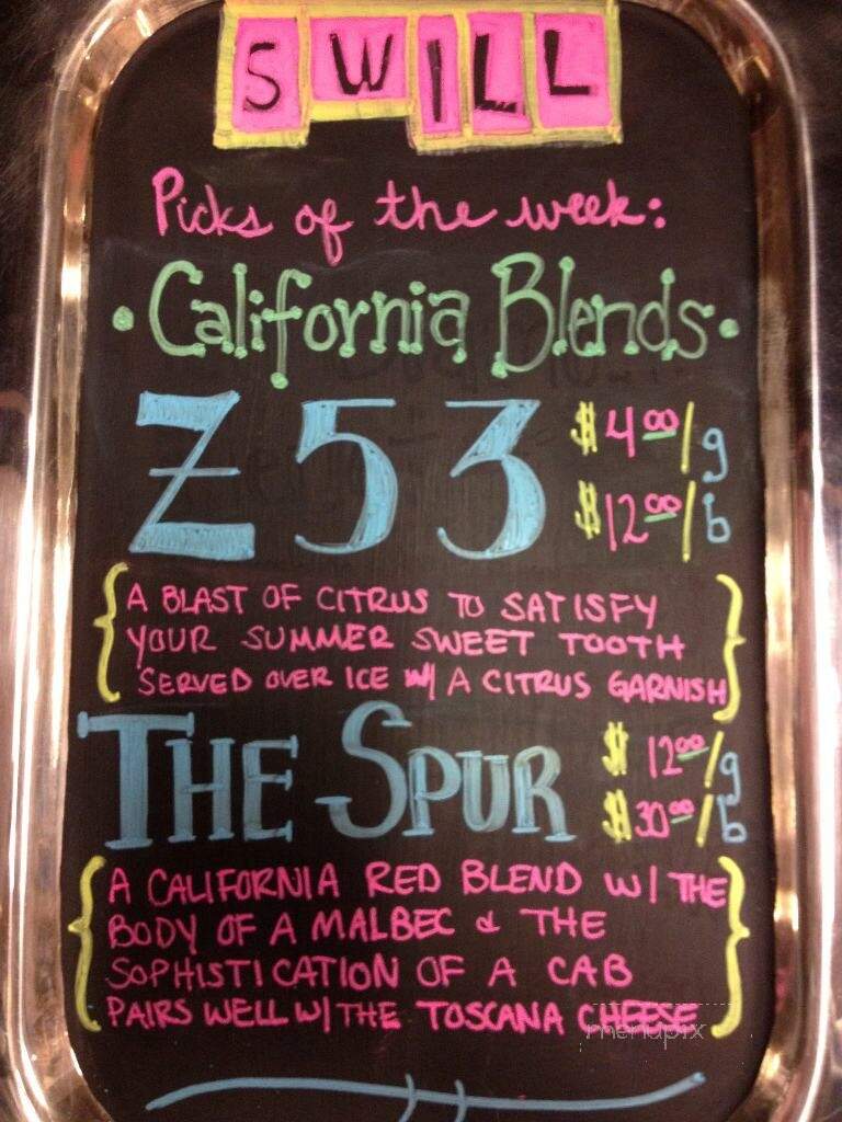 Swill Coffee and Wine - Reno, NV menu_pic