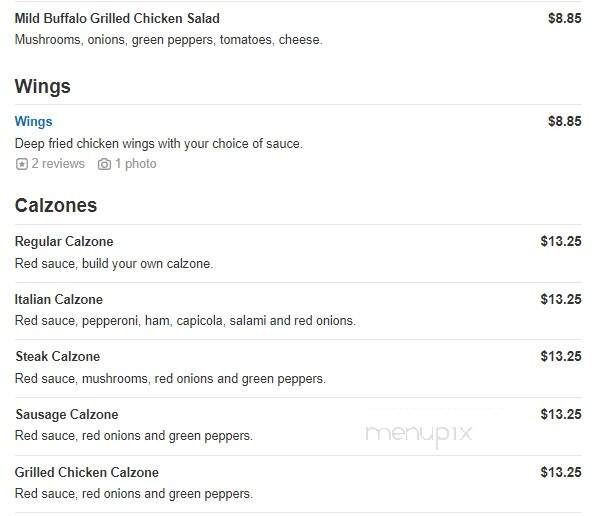 Nonni's Pizza - Blawnox, PA menu_pic
