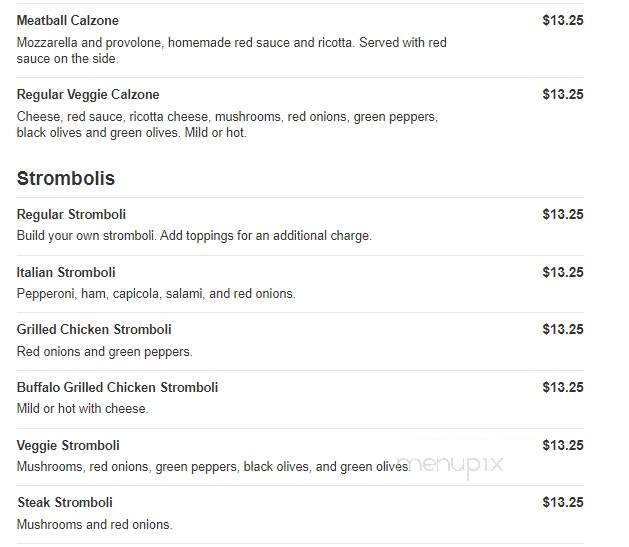 Nonni's Pizza - Blawnox, PA menu_pic