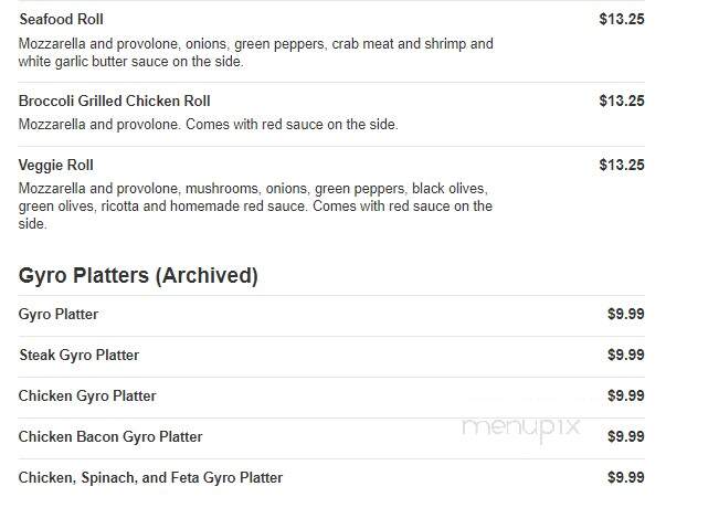 Nonni's Pizza - Blawnox, PA menu_pic
