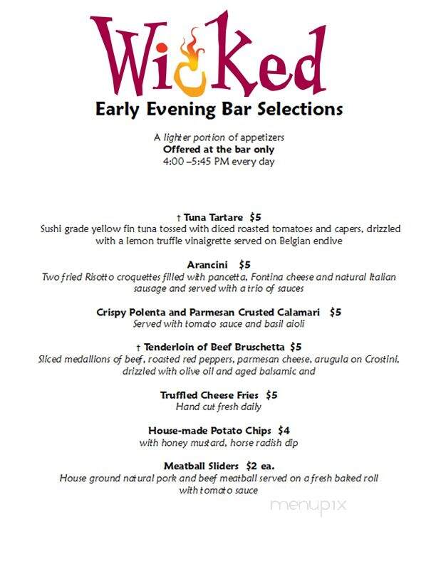 Wicked - Mashpee, MA menu_pic