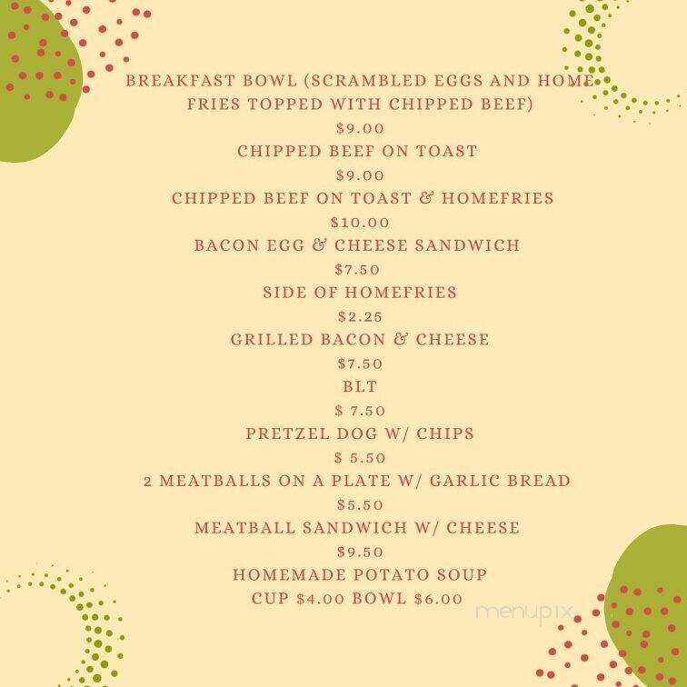 Valentino's Cafe - Lancaster, PA menu_pic