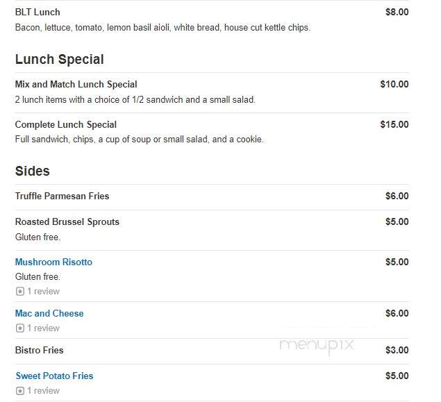 Twelves Grill - West Grove, PA menu_pic