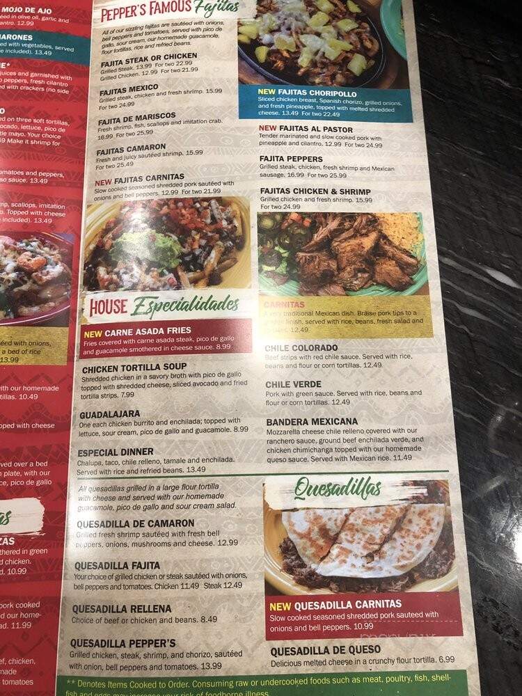 Pepper's Mexican Grill and Cantina - Panama City, FL menu_pic