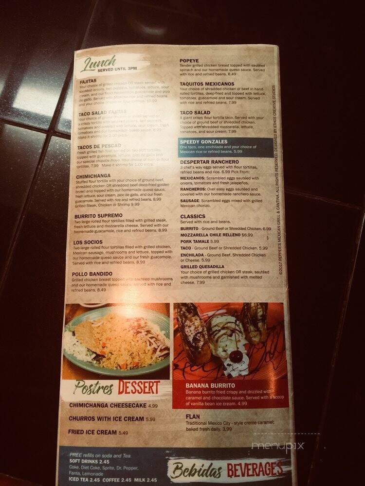 Pepper's Mexican Grill and Cantina - Panama City, FL menu_pic