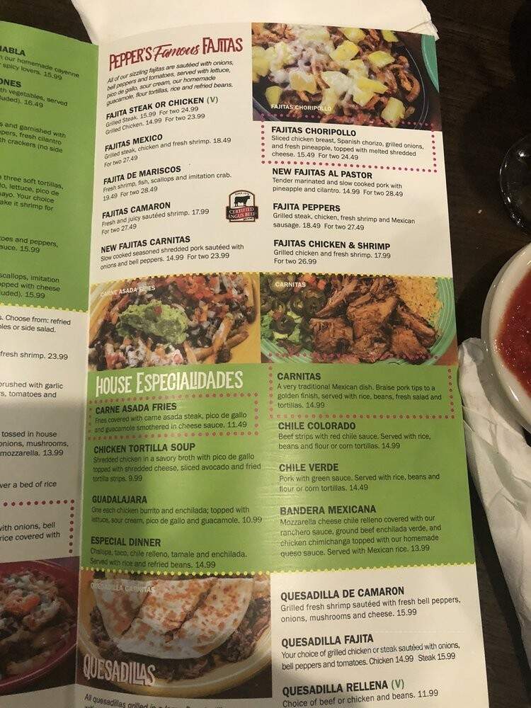 Pepper's Mexican Grill and Cantina - Panama City, FL menu_pic
