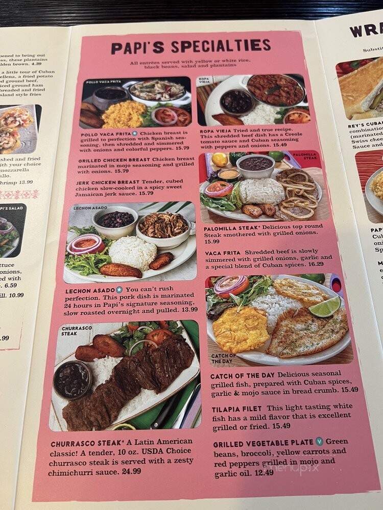 Papi's Cuban & Caribbean Grill - Kennesaw, GA menu_pic
