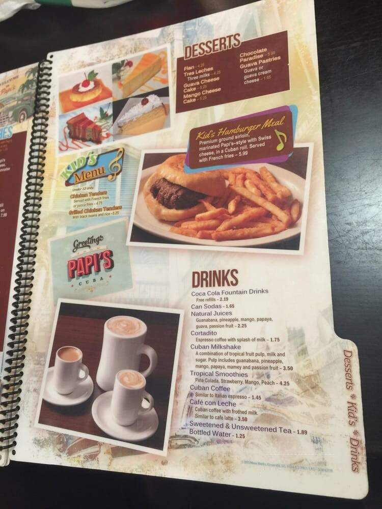 Papi's Cuban & Caribbean Grill - Kennesaw, GA menu_pic