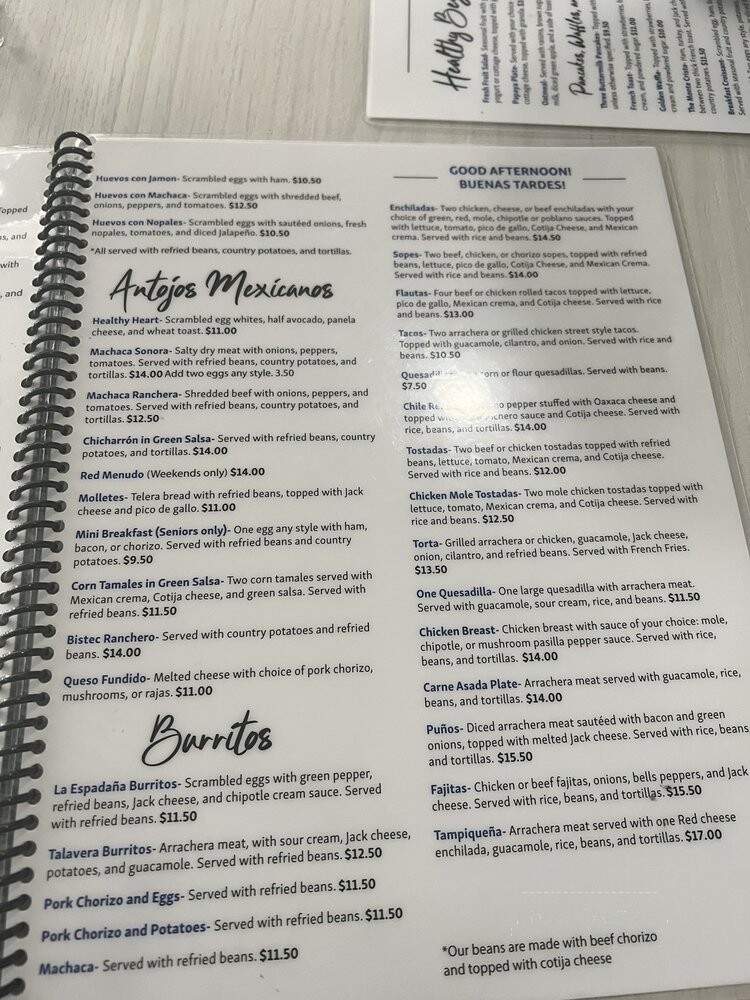 Talavera Azul - Chula Vista, CA menu_pic