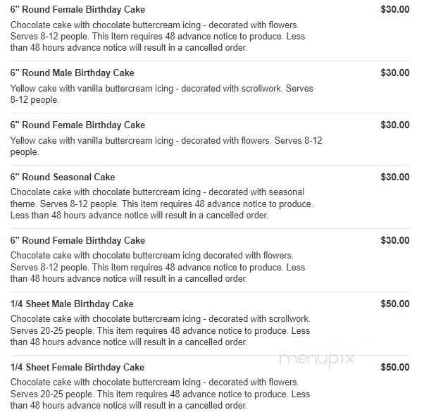 Touche Touchet Bakery & Pastry Shoppe - Columbia, MD menu_pic