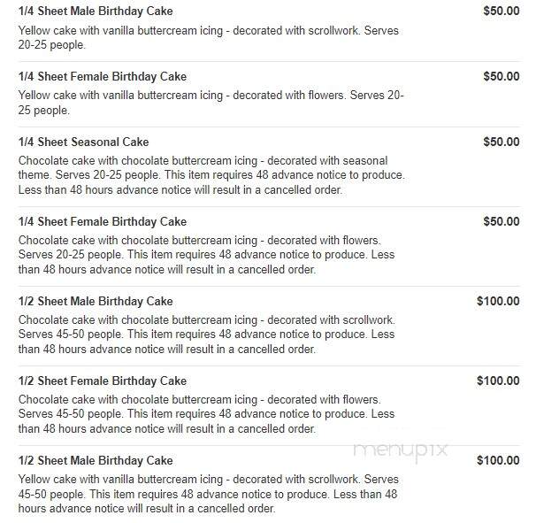 Touche Touchet Bakery & Pastry Shoppe - Columbia, MD menu_pic