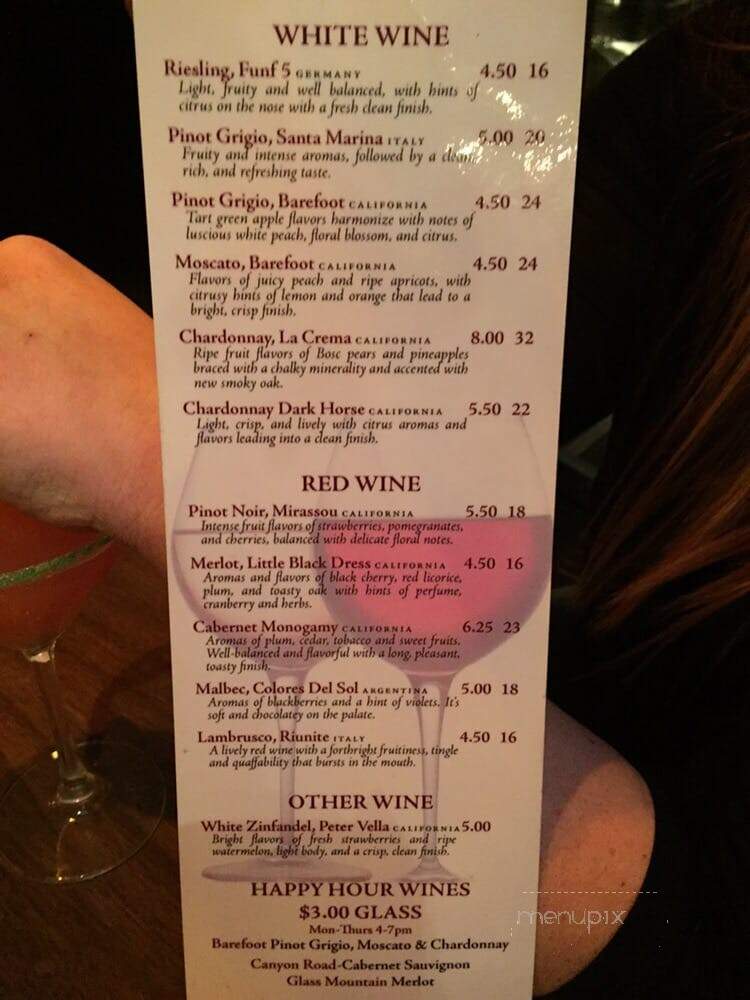 Paddock Club - Watertown, NY menu_pic