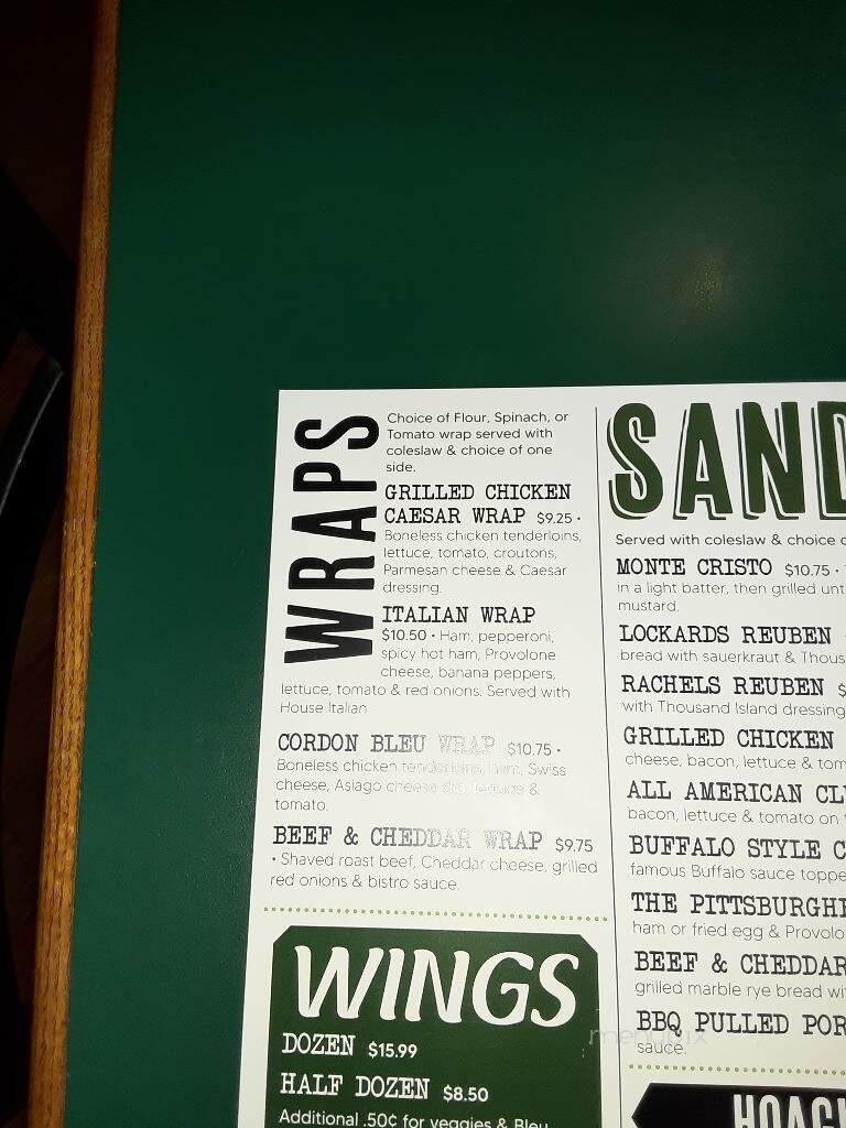 Chippers Pub - Meadville, PA menu_pic
