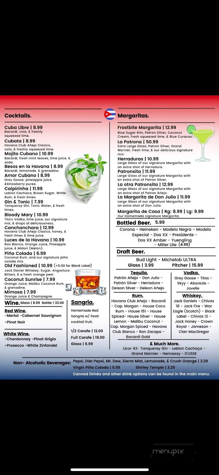 west Caribbean cuban resturant - Lakeland, FL menu_pic
