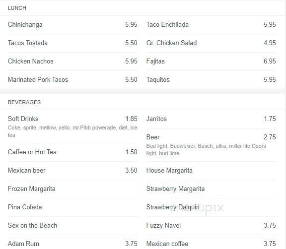 Casa Sol - Farmington, MO menu_pic