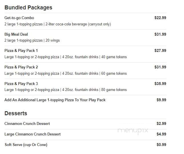 Peter Piper Pizza - Prescott, AZ menu_pic