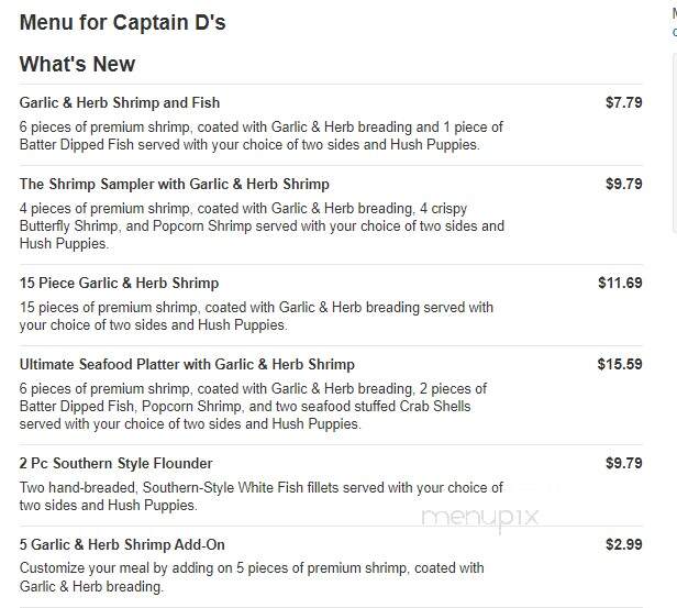 Captain D's Seafood - Leesburg, FL menu_pic